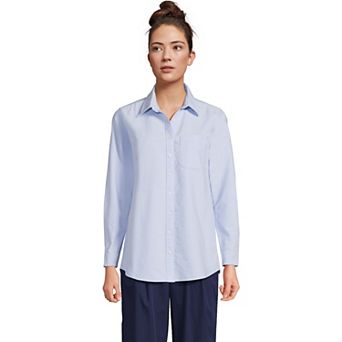 Women's Lands' End Long Sleeve Classic Oxford Dress Shirt