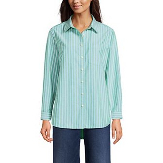 Women's Lands' End Long Sleeve Classic Oxford Dress Shirt