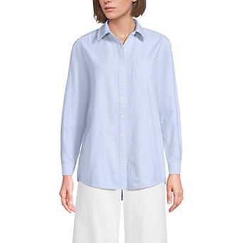 Women's Lands' End Long Sleeve Classic Oxford Dress Shirt