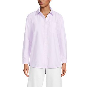 Women's Lands' End Long Sleeve Classic Oxford Dress Shirt