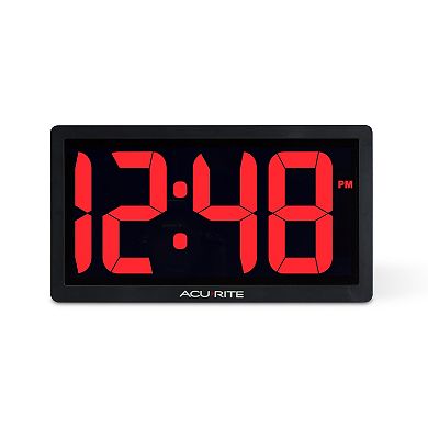 AcuRite 10-in. LED Digital Clock with Auto-Dimming Brightness