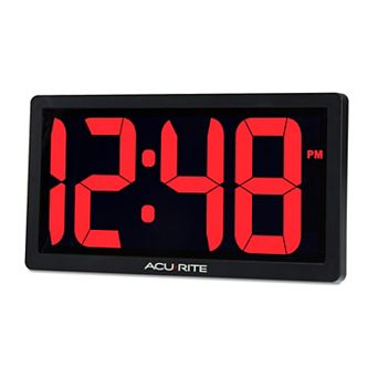 AcuRite 10 in LED Digital Clock with Auto-Dimming Brightness