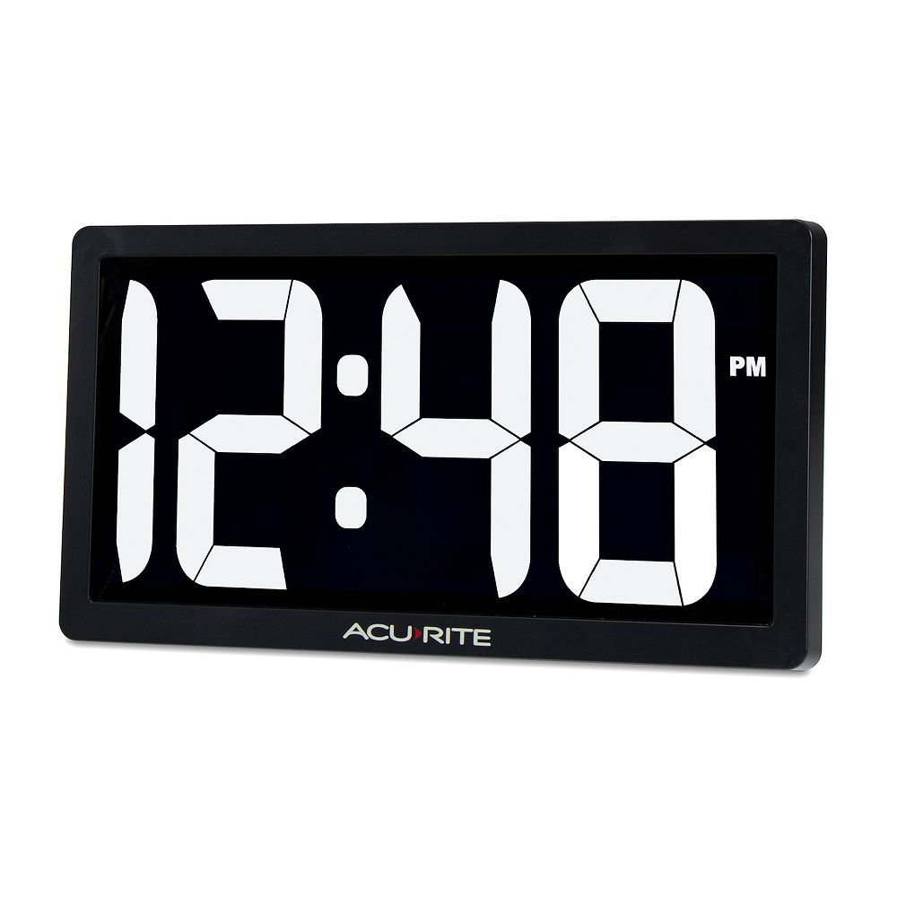 AcuRite 10-in. LED Digital Clock with Auto-Dimming Brightness