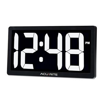 AcuRite 10 in LED Digital Clock with Auto-Dimming Brightness