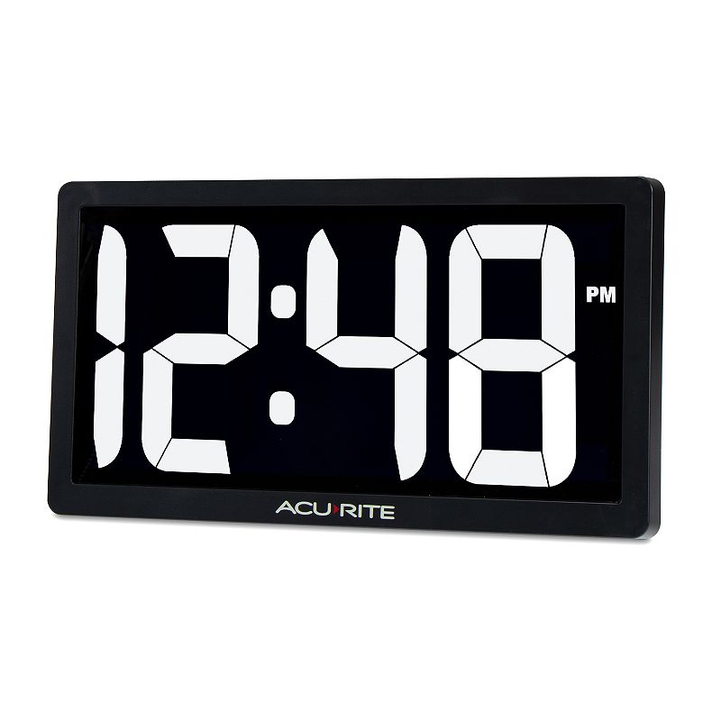 UPC 072397751148 product image for AcuRite 10-in. LED Digital Clock with Auto-Dimming Brightness, White | upcitemdb.com