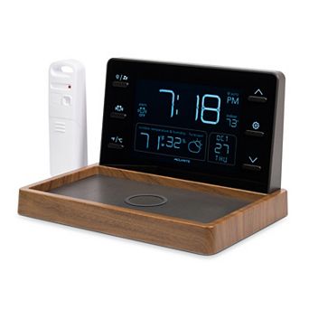 AcuRite Weather Valet Weather Station with Qi-Certified Wireless Charging Pad & Alarm Clock (02047)