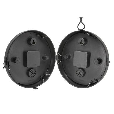 AcuRite 9-in. Indoor/Outdoor Double-Sided Hanging Clock with 360-Degree Spin Functionality (75140M)