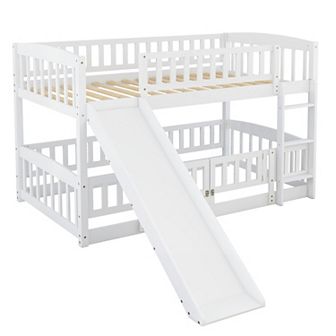 Merax Low Bunk Bed with Slide