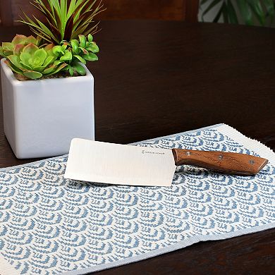 Gibson Home Seward 6 Inch Stainless Steel Cleaver with Wooden Handle