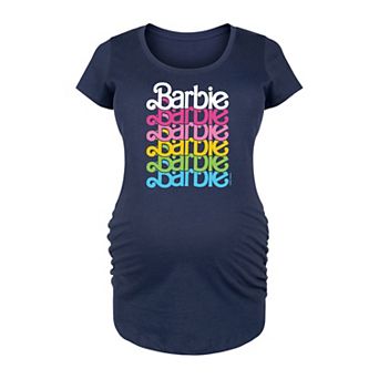 Maternity Barbie® Rainbow Logo Graphic Tee
