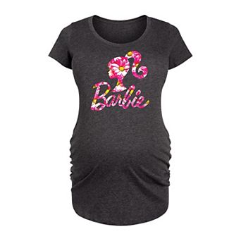 Maternity Barbie® Pink Daisy Logo Graphic Tee