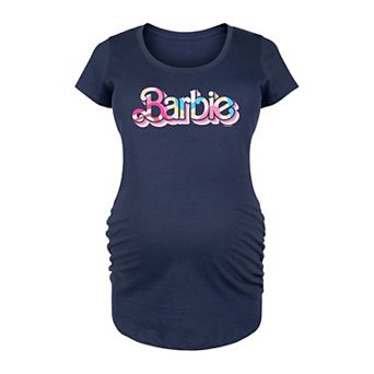 Maternity Barbie® Patterned Logo Graphic Tee