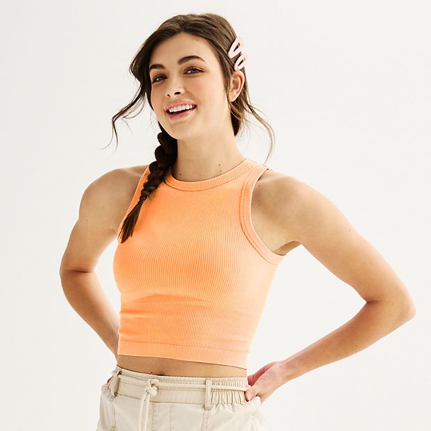 Juniors' SO® Seamless High-Neck Tank Top