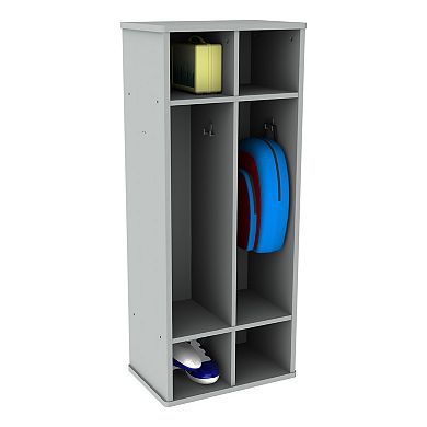 Serene Series Two-Section Coat Locker and Cubby Storage