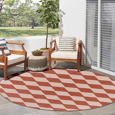 Nourison Positano Modern Diamond Outdoor Rug