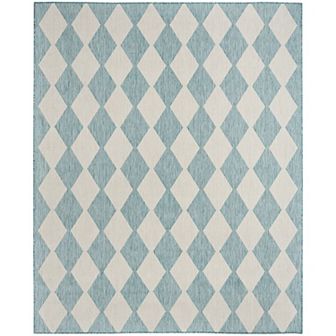 Nourison Positano Modern Diamond Outdoor Rug