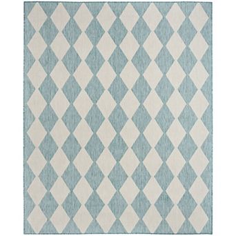 Nourison Positano Modern Diamond Outdoor Rug