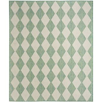 Nourison Positano Modern Diamond Outdoor Rug