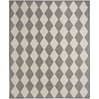 Nourison Positano Modern Diamond Outdoor Rug