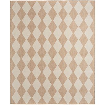 Nourison Positano Modern Diamond Outdoor Rug