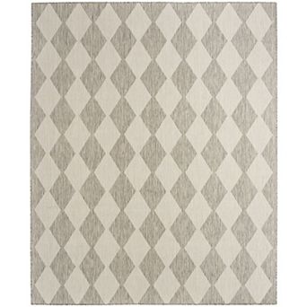 Nourison Positano Modern Diamond Outdoor Rug