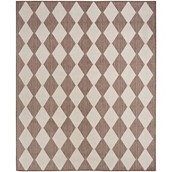 Nourison Positano Modern Diamond Outdoor Rug