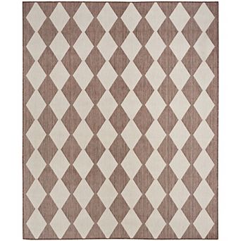 Nourison Positano Modern Diamond Outdoor Rug