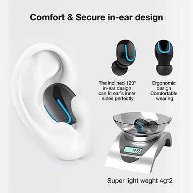 Mini Earbuds- Bluetooth 5.0,HiFi Stereo, Noise Cancel, 35Hr Playtime