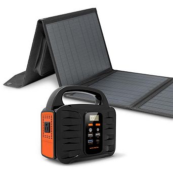 Portable Power Station: 100W, 155Wh/42000mAh & 40W Solar Panel - Combo