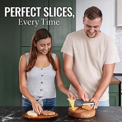 Zulay Kitchen Adjustable Hand Held Cheese Cutter with 2 Extra Wires
