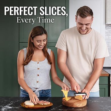 Zulay Kitchen Adjustable Hand Held Cheese Cutter with 2 Extra Wires