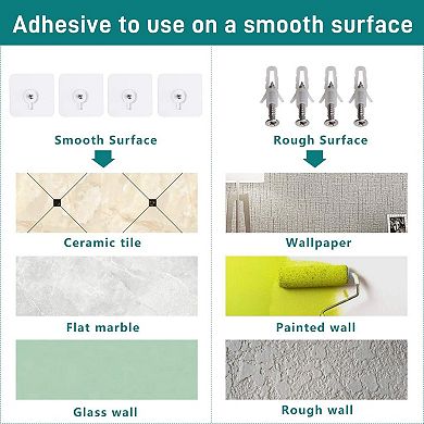 Bathroom Shelves, Wall Mounted, No Drilling Needed