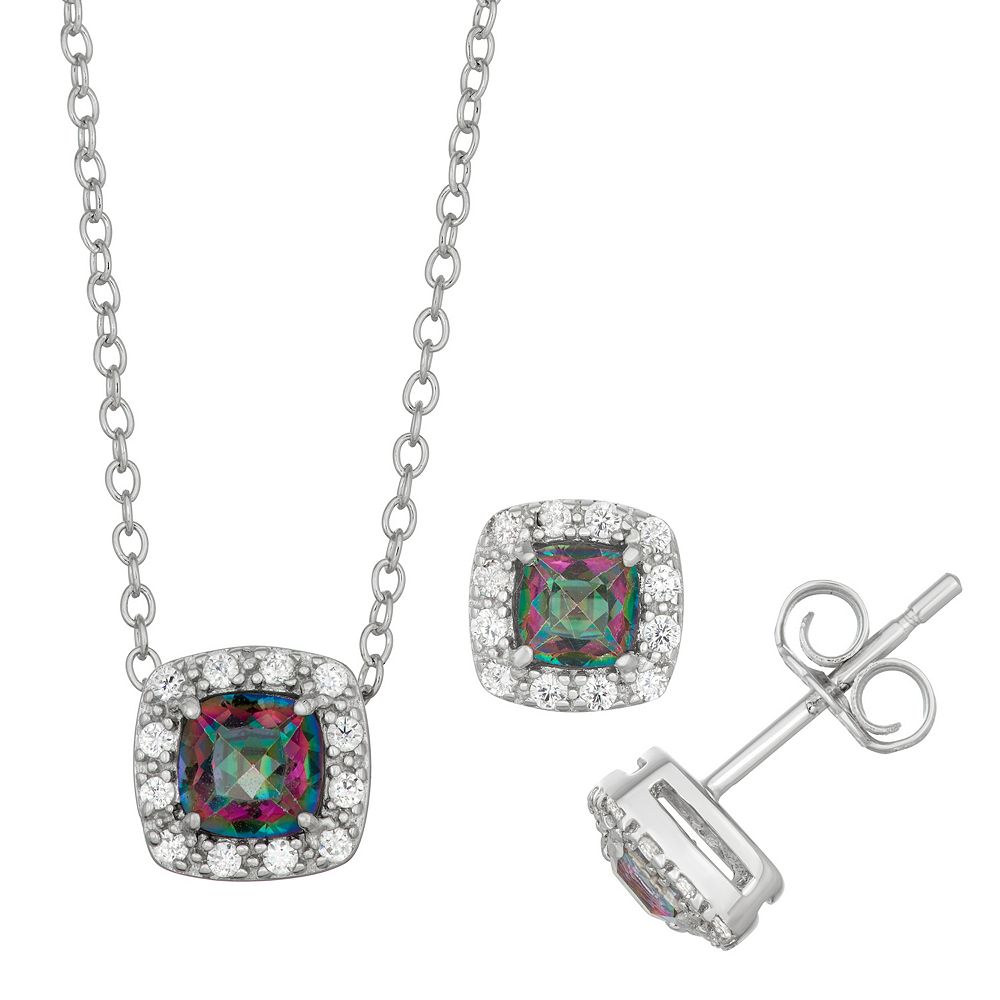 Sterling Silver Halo Stud with Crystals from Preciosa