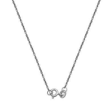 Classic Treasures Sterling Silver Lab-Created Blue & White Sapphire Cross Pendant Necklace