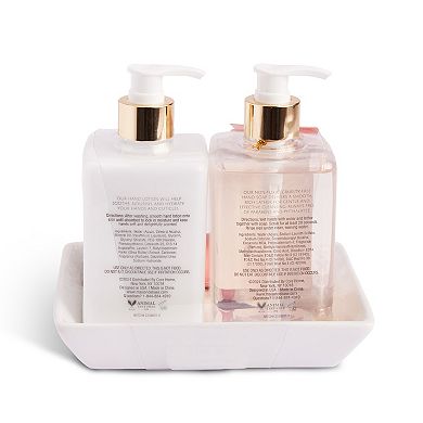 MAISON DE BASE Sweet Pea Soap & Lotion Set with Caddy
