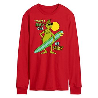 Men's Dr. Seuss The Grinch You're A Gnarly One Long Sleeve Graphic Tee