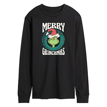 Men's Dr. Seuss The Grinch Merry Grinchmas Long Sleeve Graphic Tee