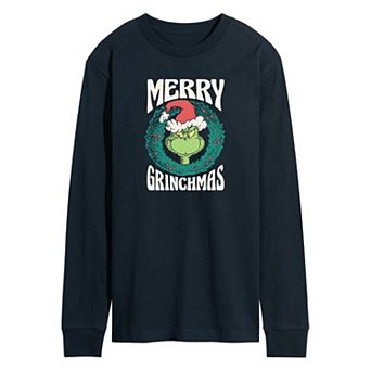 Men's Dr. Seuss The Grinch Merry Grinchmas Long Sleeve Graphic Tee