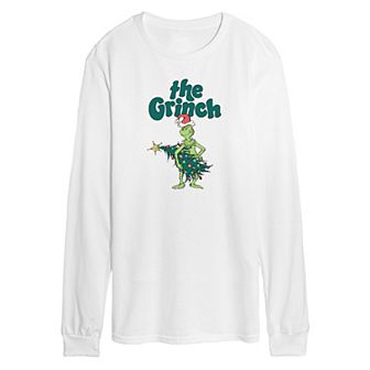 Men's Dr. Seuss The Grinch Tree Long Sleeve Graphic Tee