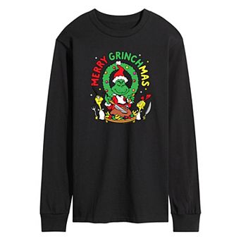Men's Dr. Seuss The Grinch Merry Grinchmas Long Sleeve Graphic Tee