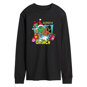 Men's Dr. Seuss The Grinch Sleigh'n It Long Sleeve Graphic Tee