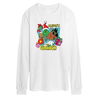 Men's Dr. Seuss The Grinch Sleigh'n It Long Sleeve Graphic Tee