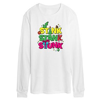 Men's Dr. Seuss The Grinch Stink Stank Stunk Long Sleeve Graphic Tee