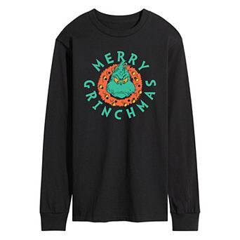 Men's Dr. Seuss The Grinch Merry Grinchmas Long Sleeve Graphic Tee
