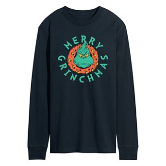 Men's Dr. Seuss The Grinch Merry Grinchmas Long Sleeve Graphic Tee