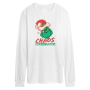 Men's Dr. Seuss The Grinch Chaos Coordinator Long Sleeve Graphic Tee