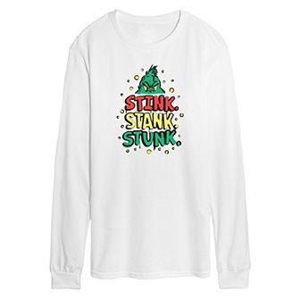 Men's Dr. Seuss The Grinch Stink Stank Stunk Long Sleeve Graphic Tee