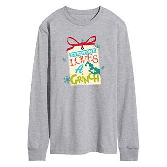 Men's Dr. Seuss The Grinch Everyone Loves A Grinch Long Sleeve Graphic Tee