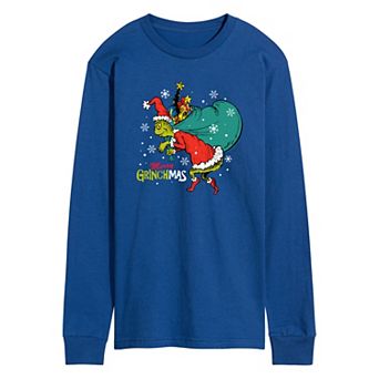 Men's Dr. Seuss The Grinch Merry Grinchmas Toy Bag Long Sleeve Graphic Tee