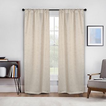 SUPERIOR Senna Textured Blackout Curtain Set of 2 Window Curtain Panels